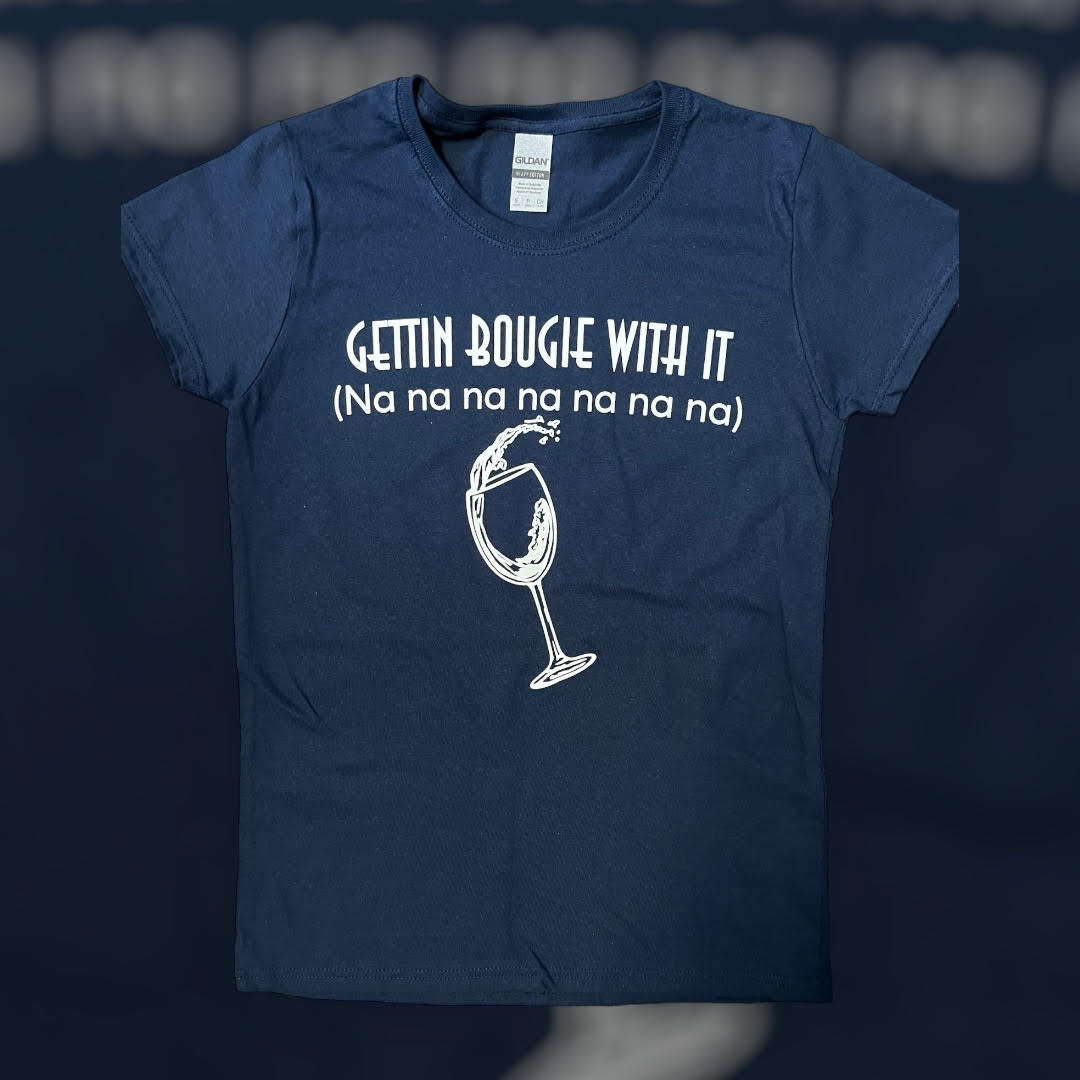 Bougie B Swag Getting Bougie With It Crew Neck Navy